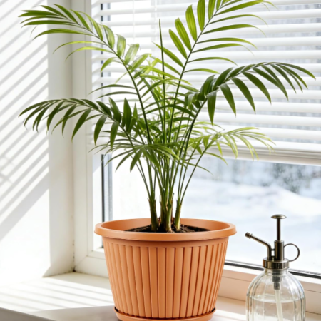 Set Of Modern Decorative Resin Planters With Trays And Drainage Holes