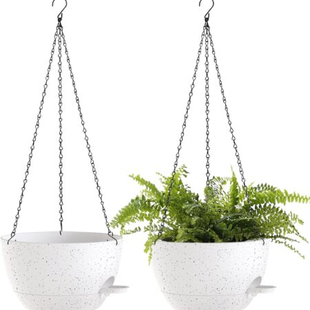 Self-Watering Plastic Hanging Planters With Chains